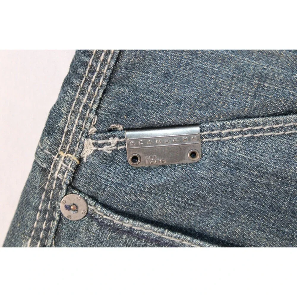 Sean John Methodically Engineered DNM Jeans Mens 40x33 Dark Wash Flap Pocket Y2K